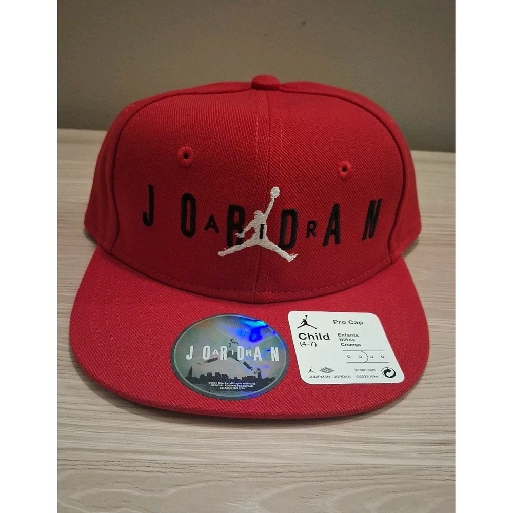Air Jordan Nike Jumpman Pro Cap Snapback Red Hat / CHILD 4-7 / NWT - Picture 1 of 4
